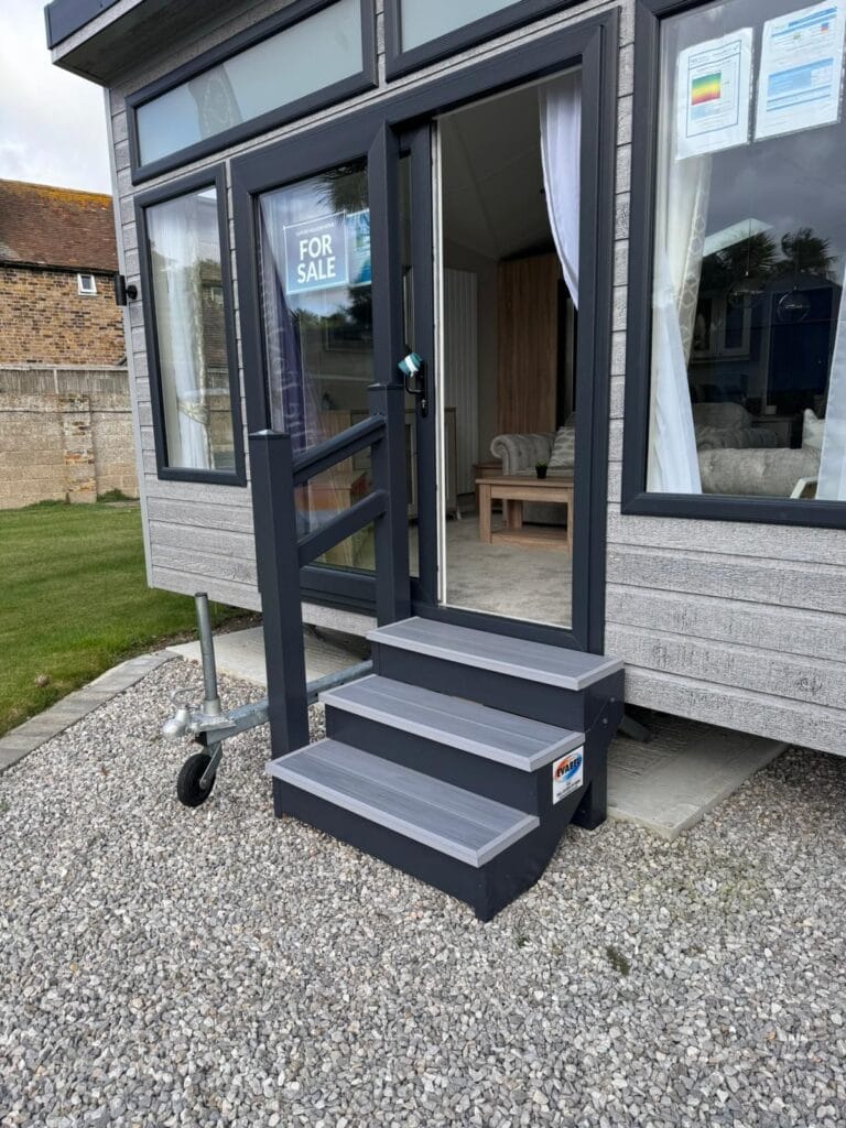 Mobile and Holiday home decking installation across the North of England