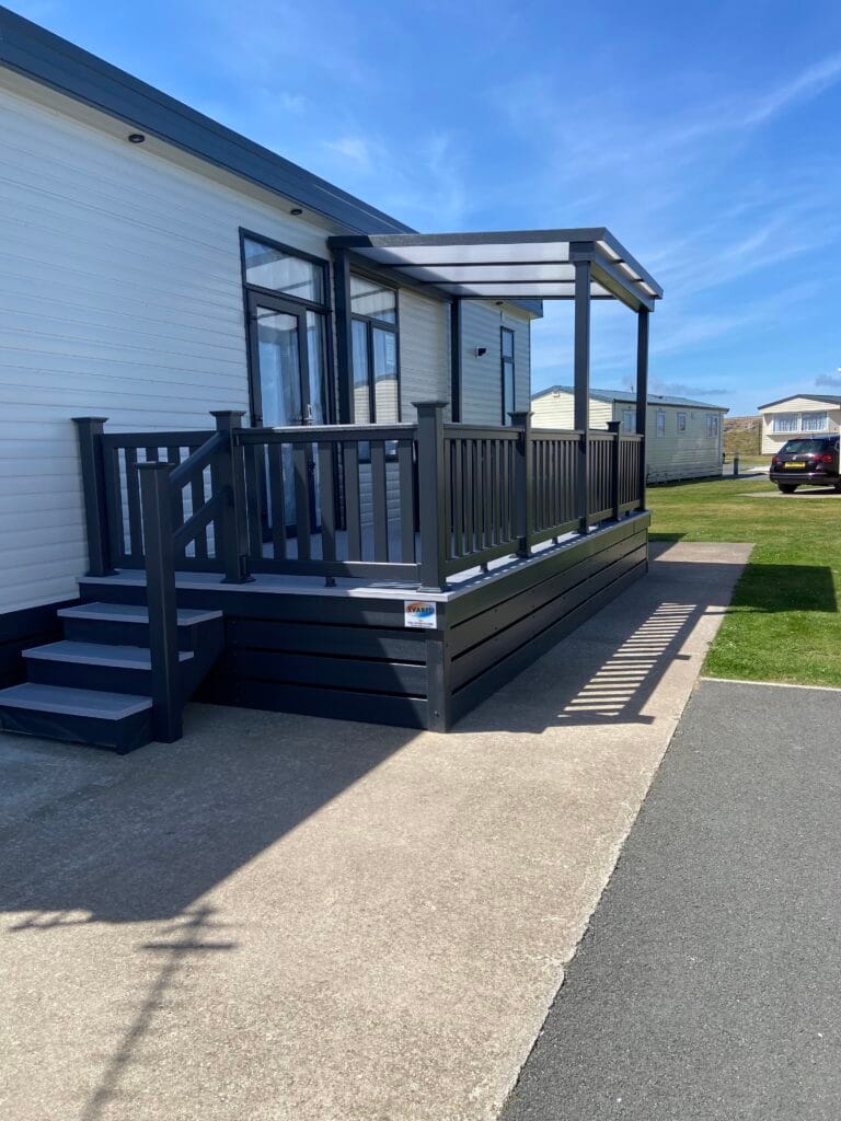 Mobile and Holiday home decking installation across the North of England